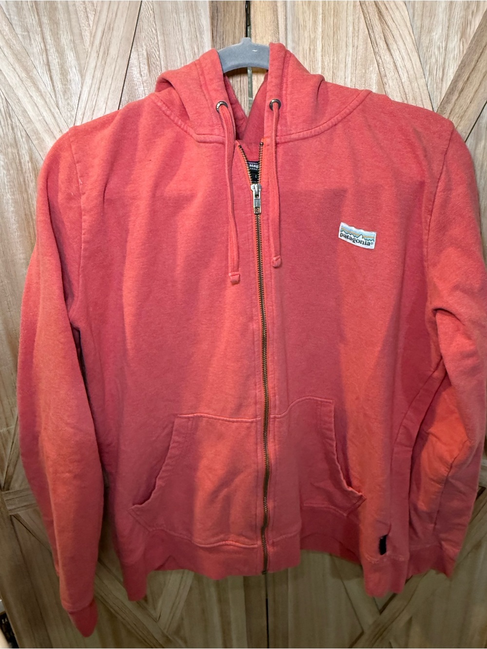 Patagonia Coral Red Full-Zip Hoodie